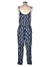 Plenty By Tracy Reese 100% Rayon Chevron-herringbone Blue Jumpsuit Size M - photo 2