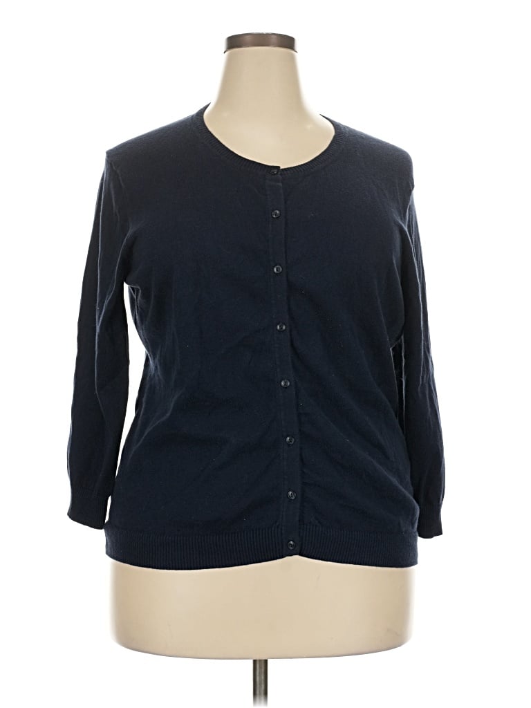 Pre-owned Van Heusen Cardigan Sweater In Blue