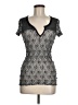 BKE Silver Short Sleeve Top Size M - photo 1