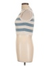 Zara Stripes Blue Sleeveless Top Size L - photo 5