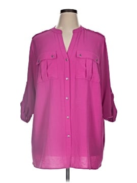 Calvin Klein 3/4 Sleeve Button Down Shirt