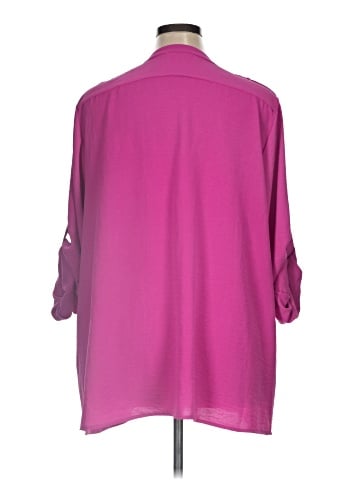 Calvin Klein 3/4 Sleeve Button-Down Shirt (view 2)