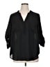 Torrid 100% Polyester Black 3/4 Sleeve Blouse Size 1X Plus (1) - photo 1