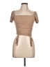 Forever 21 Tan Short Sleeve Top Size L - photo 1