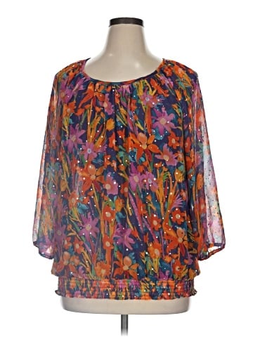 Cathy Daniels 3/4 Sleeve Blouse (view 1)