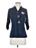 Antigua 100% Polyester Blue Long Sleeve Polo Size S - photo 1