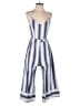 Derek Heart Stripes Blue Jumpsuit Size M - photo 1