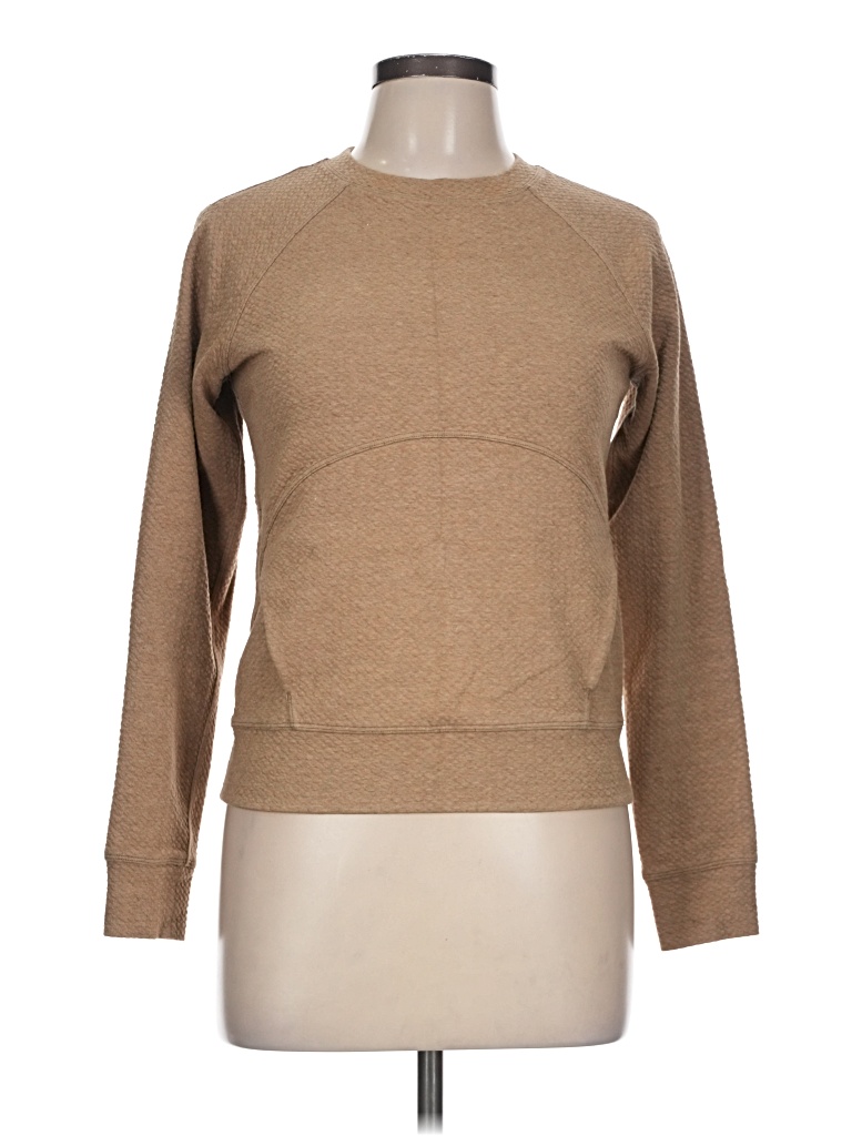 Pre-owned Lululemon Athletica Sweatshirt In Tan
