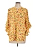 Vince Camuto 100% Polyester Yellow 3/4 Sleeve Blouse Size L - photo 1