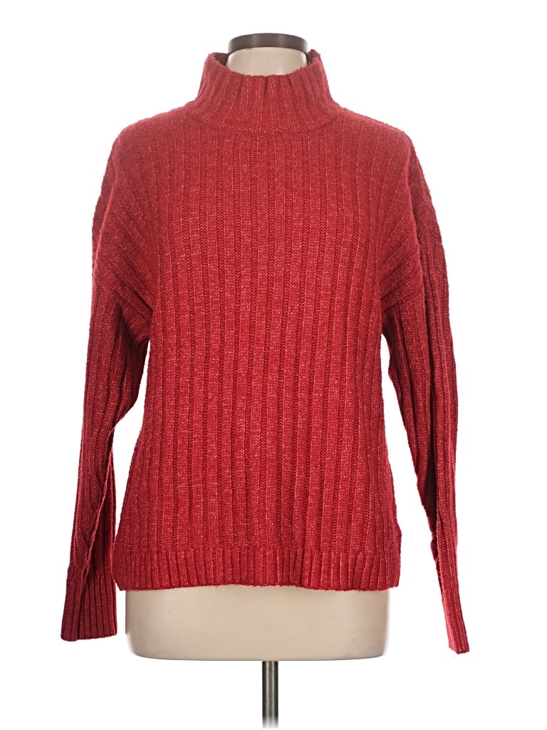 Pre-owned Time And Tru Turtleneck Sweater In Red