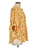 Vince Camuto 100% Polyester Yellow 3/4 Sleeve Blouse Size L - photo 4