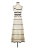 Unbranded 100% Polyester Chevron-herringbone Ivory Casual Dress Size XXS (estimated) - photo 1