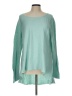 Eileen Fisher 100% Organic Cotton Teal Long Sleeve T-Shirt Size L - photo 1