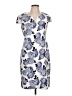 Connected Apparel Print Blue Cocktail Dress Size 10 (petite) - photo 1