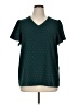 Unbranded 100% Polyester Polka Dots Teal Short Sleeve Blouse Size XL - photo 1
