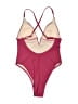 Fabletics Solid Burgundy One Piece Swimsuit Size S (estimated) - photo 2