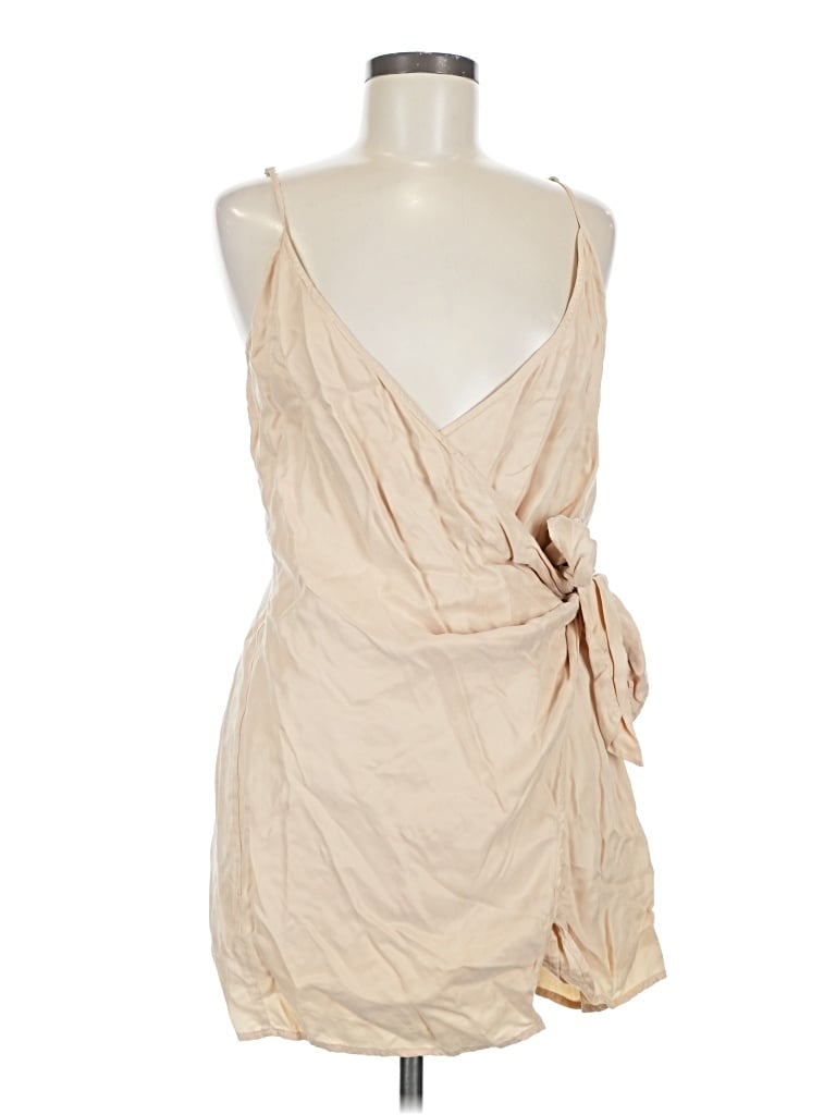 Pre-owned Cotton Candy La Cocktail Dress In Tan