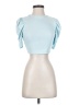 Shein 100% Polyester Blue Short Sleeve Turtleneck Size 4 - photo 1