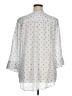 Como Blu Polka Dots Silver 3/4 Sleeve Blouse Size 1X - photo 2