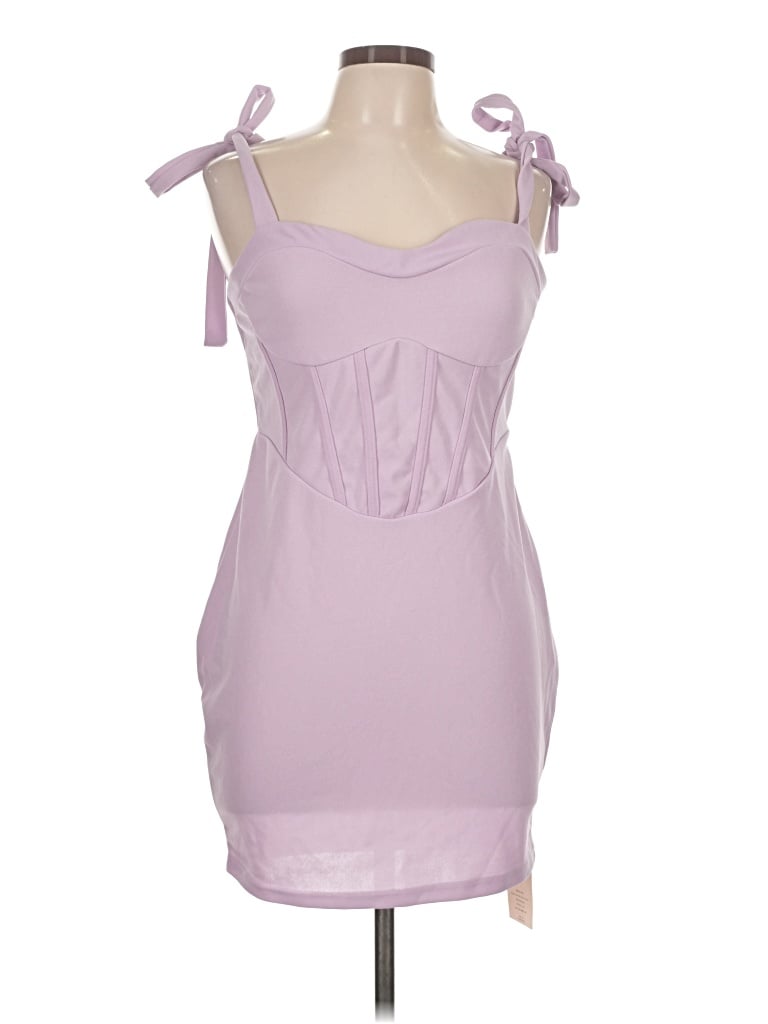 Pre-owned Shein Curve Cocktail Dress In Purple