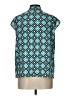 MICHAEL Michael Kors 100% Polyester Teal Short Sleeve Blouse Size L (petite) - photo 2