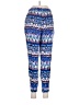 Cato 100% Rayon Print Blue Casual Pants Size M - photo 2