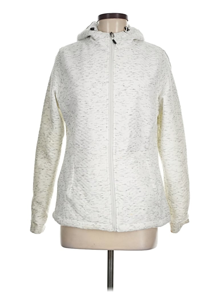 Pre-owned New Balance Zip Up Hoodie In Silver