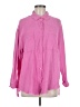 Davi & Dani Polka Dots Pink Long Sleeve Blouse Size M - photo 1