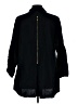 Soft Surroundings Black 3/4 Sleeve Button-Down Shirt Size L - photo 2