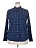 Eddie Bauer Checkered-gingham Blue Long Sleeve Polo Size 2X - photo 1