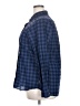 Eddie Bauer Checkered-gingham Blue Long Sleeve Polo Size 2X - photo 5