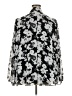 Lane Bryant 100% Polyester Floral Silver Long Sleeve Blouse Size 22 - photo 2