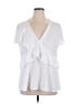 MICHAEL Michael Kors White Short Sleeve Blouse Size XL - photo 1