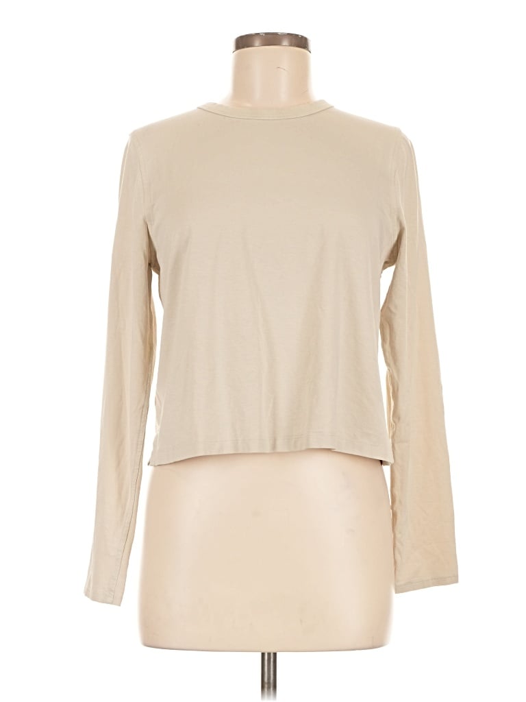 Pre-owned Lululemon Athletica Long Sleeve Turtleneck In Tan
