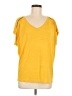 Assorted Brands 100% Rayon Yellow Short Sleeve Top Size M - photo 1