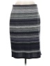 Roz & Ali Stripes Gray Casual Skirt Size M - photo 1