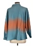 Susan Graver 100% Polyester Color Block Teal Long Sleeve Blouse Size L (petite) - photo 2