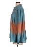 Susan Graver 100% Polyester Color Block Teal Long Sleeve Blouse Size L (petite) - photo 5