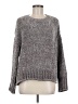Cynthia Rowley TJX 100% Polyester Metallic Solid Gray Pullover Sweater Size M - photo 1