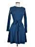 HOTOUCH 100% Polyester Blue Casual Dress Size M - photo 1