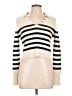 Happily Grey Stripes Ivory Pullover Sweater Size L - photo 1