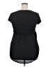 Ava James 100% Polyester Black Short Sleeve Blouse Size 2X - photo 2