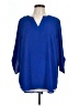 Chaus 100% Polyester Blue 3/4 Sleeve Blouse Size 1X - photo 1