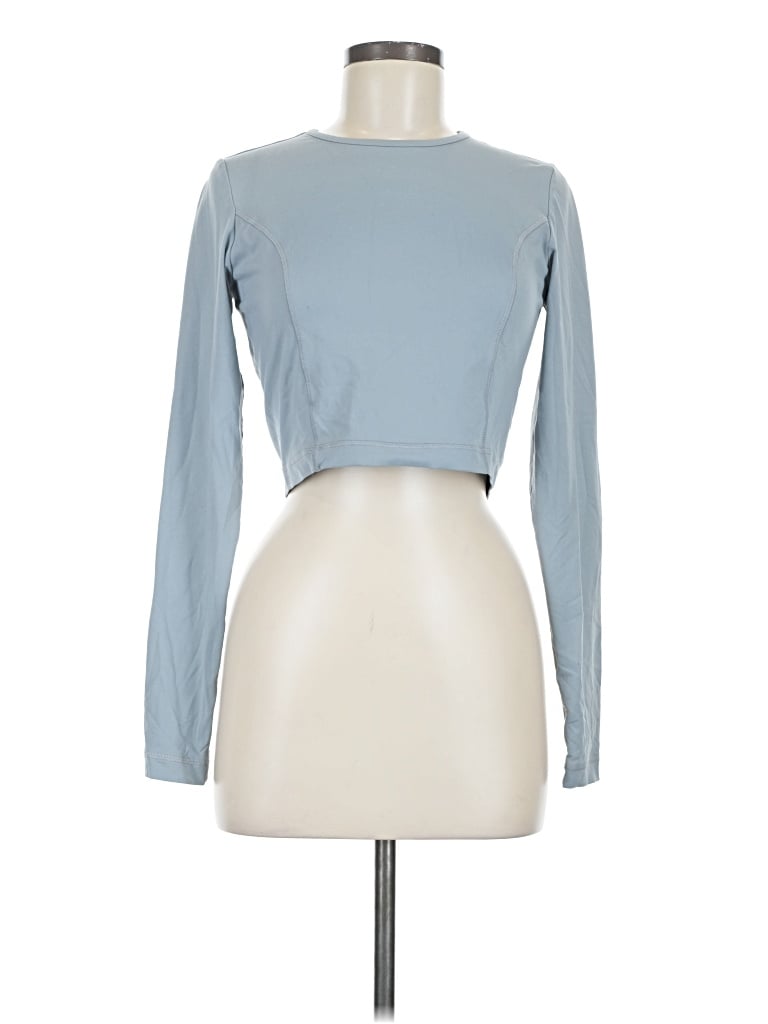 Pre-owned Aerie Long Sleeve T-shirt In Blue