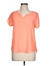 Mine 100% Polyester Orange Short Sleeve Blouse Size L - photo 1