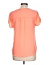 Mine 100% Polyester Orange Short Sleeve Blouse Size L - photo 2