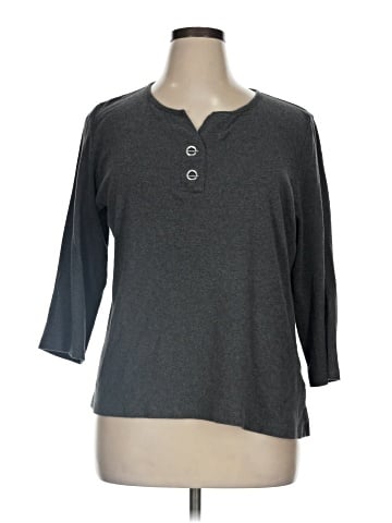 Karen Scott 3/4 Sleeve Top (view 1)