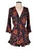 Everly 100% Polyester Paisley Purple Romper Size S - photo 1