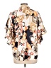 Chico's 100% Polyester Floral Gold Short Sleeve Blouse Size Lg (2) - photo 2