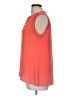 Chaus 100% Polyester Orange Sleeveless Blouse Size M - photo 5